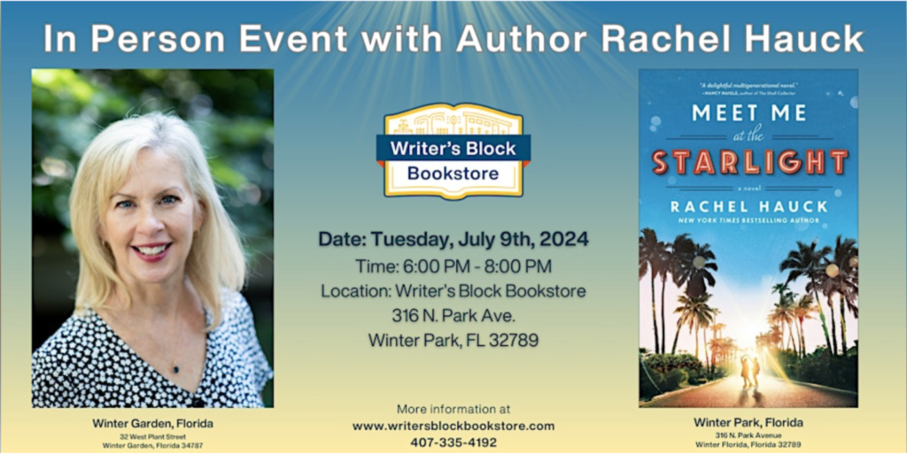 Rachel Hauck, the writers block, book launch